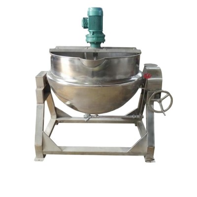 Open Pan Evaporator Machine Viscous Syrup Stirring Tilting Jacketed Kettle